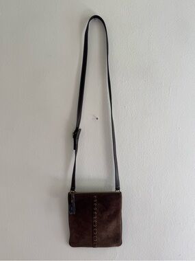 Vintage Y2K coach suede crossbody purse brown